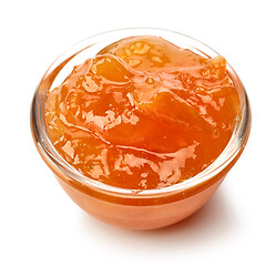 Image showing bowl of apricot jam