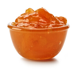 Image showing bowl of apricot jam