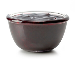 Image showing bowl of black currant jam