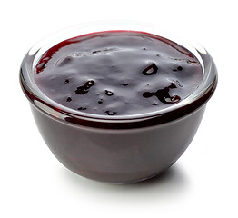 Image showing bowl of black currant jam