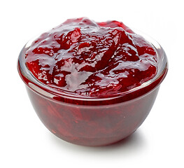 Image showing bowl of cherry jam