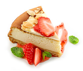 Image showing piece of cheesecake