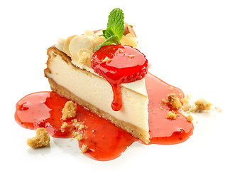 Image showing piece of cheesecake