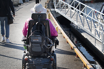 Image showing Woman in Wheelchair