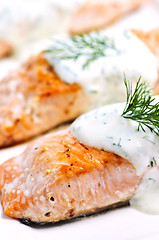 Image showing Cooked salmon