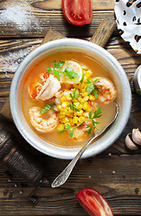 Image showing soup with seafood