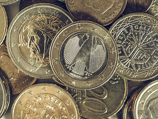 Image showing Vintage Euro coin