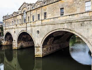 Image showing HDR Pulteney Bridge in Bath