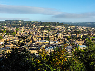 Image showing HDR Aerial view of Bath