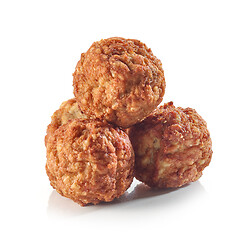 Image showing baked homemade meatballs