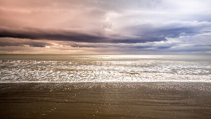 Image showing boulders at the beach of Moeraki New Zealand