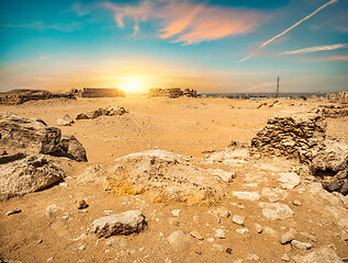 Image showing Egypt at the sunset