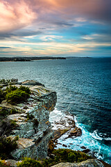 Image showing Views over the coastline of Manly Australia
