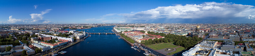 Image showing Aerial panorama of St. Petersburg center