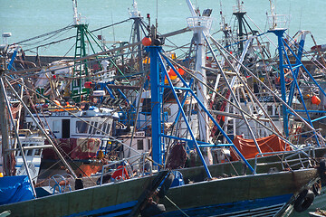 Image showing Many fishing boats in port