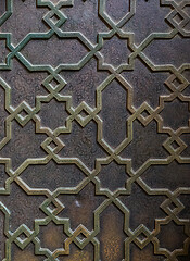 Image showing maroccan ornate metal door pattern
