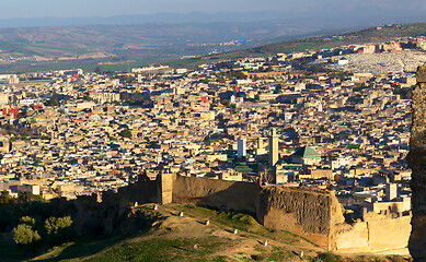 Image showing Aerial view on Medina in Fes, Morocco