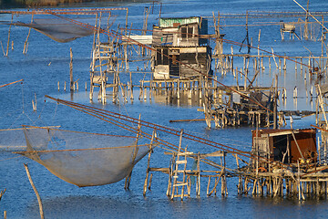 Image showing Traditional fishing nets in Montenegro