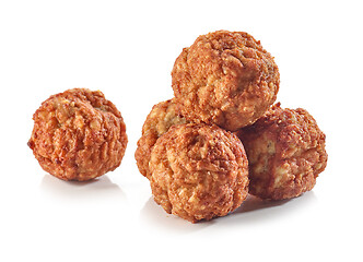 Image showing baked homemade meatballs