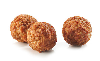 Image showing baked homemade meatballs