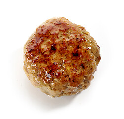 Image showing juicy homemade baked meat cutlet