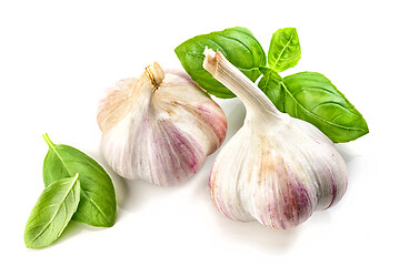 Image showing garlic and basil