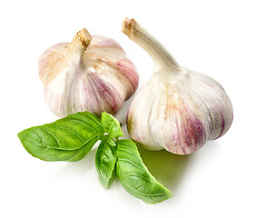 Image showing garlic and basil