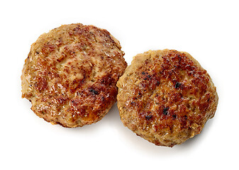 Image showing juicy homemade baked meat cutlets