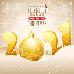 Image showing Christmas and New Year background