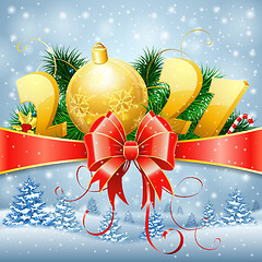 Image showing Christmas and New Year background