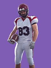 Image showing American Football Player isolated on colorfull background