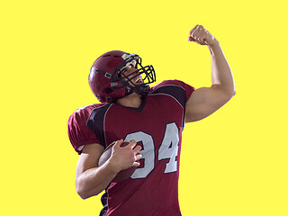 Image showing American football player celebrating