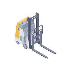 Image showing Electric forklift isometric vector illustration