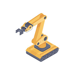 Image showing Automated robot arm isometric vector illustration