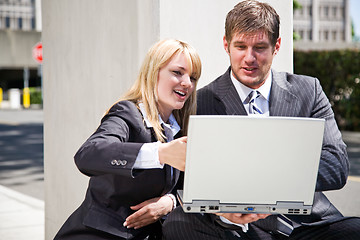 Image showing Working caucasian business people