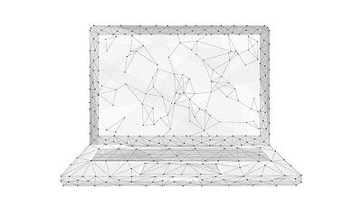 Image showing Polygon laptop isolated on white background.