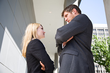 Image showing Two angry caucasian business people