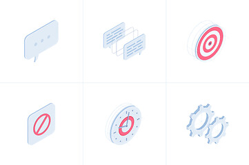 Image showing Business isometric icon set.