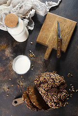 Image showing bread and milk