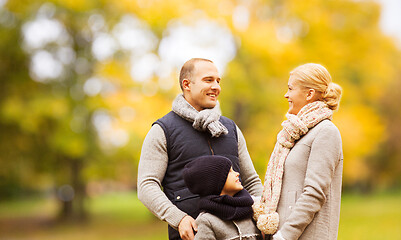 Image showing happy family in autumn park