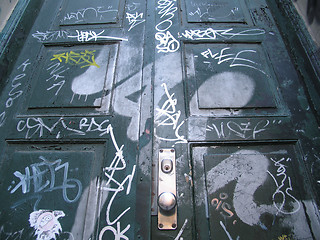 Image showing Graffiti door