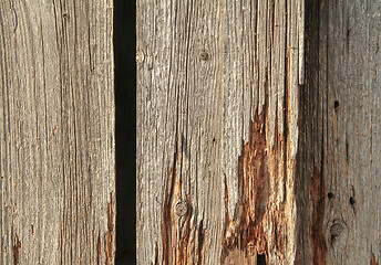 Image showing rundown wooden planks