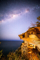 Image showing Starry sky over Eastern NSW escarpment