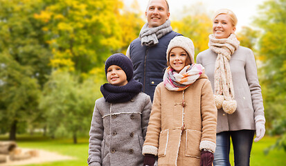 Image showing happy family in autumn park