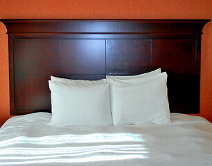 Image showing Clean sheets and pillow cases.