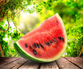 Image showing Slice of watermelon