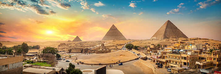 Image showing Panorama of Giza