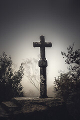 Image showing Religious stone cross