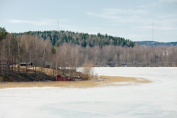 Image showing Frozen lake are in Finland