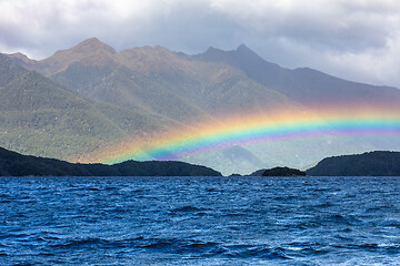 Image showing scenery at Lake Te Anau, New Zealand